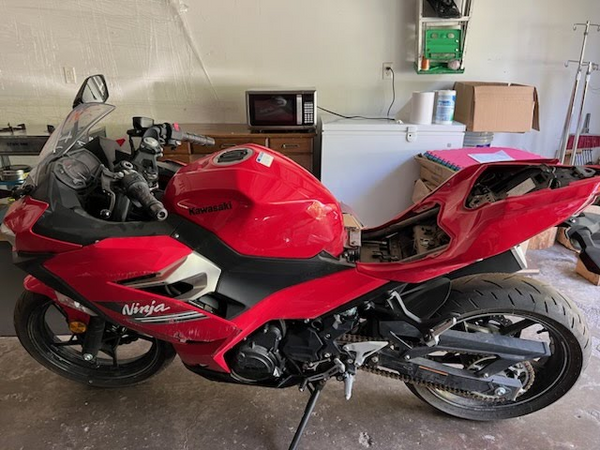 NT Aftermarket Injection ABS Plastic Fairing Fit for EX400 2018-2023 Red Black N0002