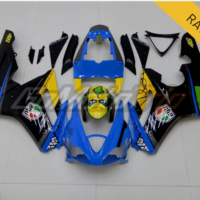 Fit for 2006 2008 Triumph Daytone 675 Rossi Shark Glossy black blue yellow injection Fairing c001