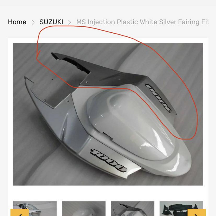 MS Injection Molded Tail Fairing Fit for  2005-2006 GSXR1000 n043