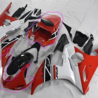 Aftermarket ABS Plastic Front Fairing and Tail Fairing Fit for YZF R6 2003-2005 with Windscreen and Rear Seat Cowl
