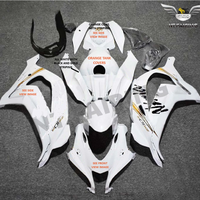 Custom Fairing White and orange Fit for  Ninja 2016-2019 ZX10R With Full Tank Cover