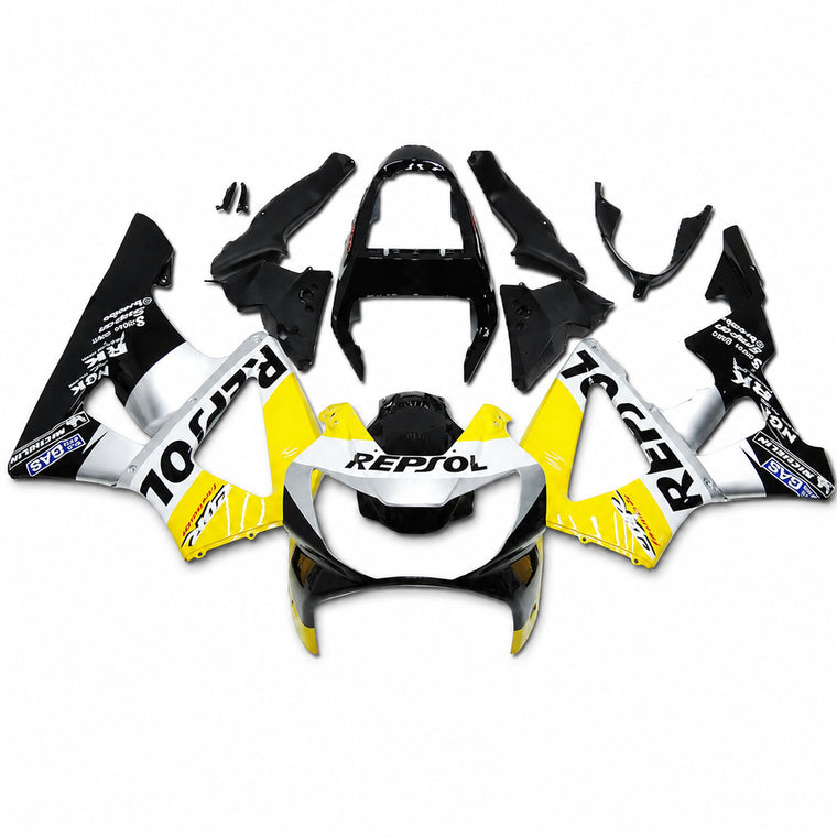 NT Fairing Fit for Honda 2000-2001 CBR929RR U002- Yellow Silver | ABS Injection, US Stock