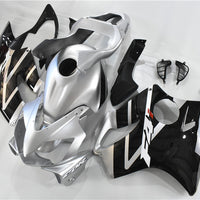 US STOCK NT Silver Black Injection Tank Cover Fairing Kit Fit for Honda 2001-2003 CBR600 F4I U052 Available in CA