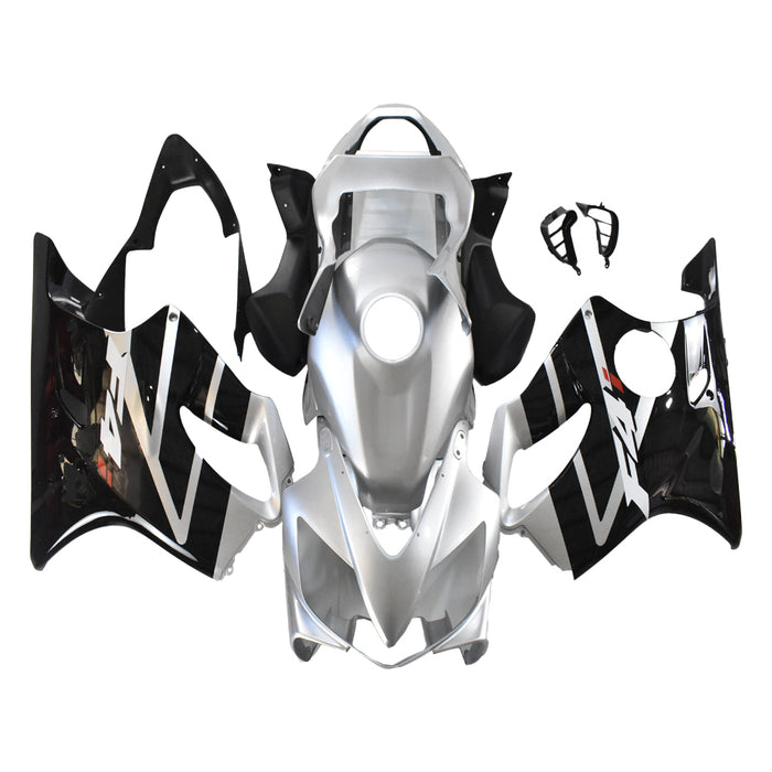US STOCK NT Silver Black Injection Tank Cover Fairing Kit Fit for Honda 2001-2003 CBR600 F4I U052 Available in CA