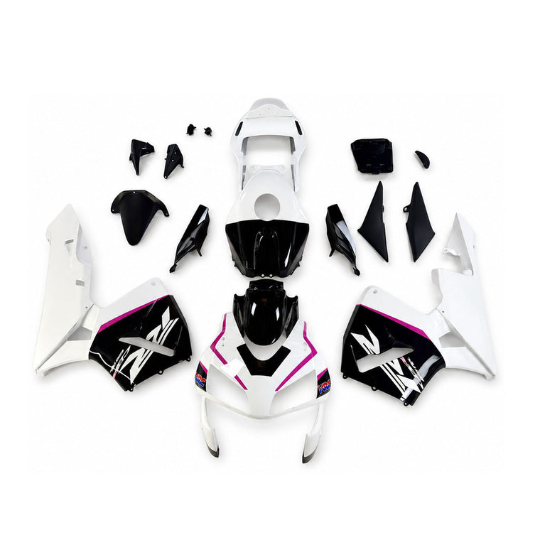 NT Fairing Fit for Honda 2003-2004 CBR600RR N128- White Black Pink | ABS Injection
