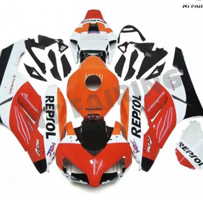 NT Aftermarket Injection ABS Plastic Fairing Fit for CBR1000RR 2004-2005 White Orange N152