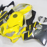 US STOCK NT Aftermarket Injection ABS Plastic Fairing Fit for CBR600 F4i 2004-2007 Yellow Gray U001 Available in TX