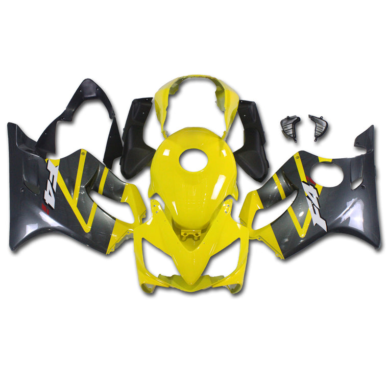 NT Fairing Fit for Honda 2004-2007 CBR600 F4i U001- Yellow Gray | ABS Injection, US Stock