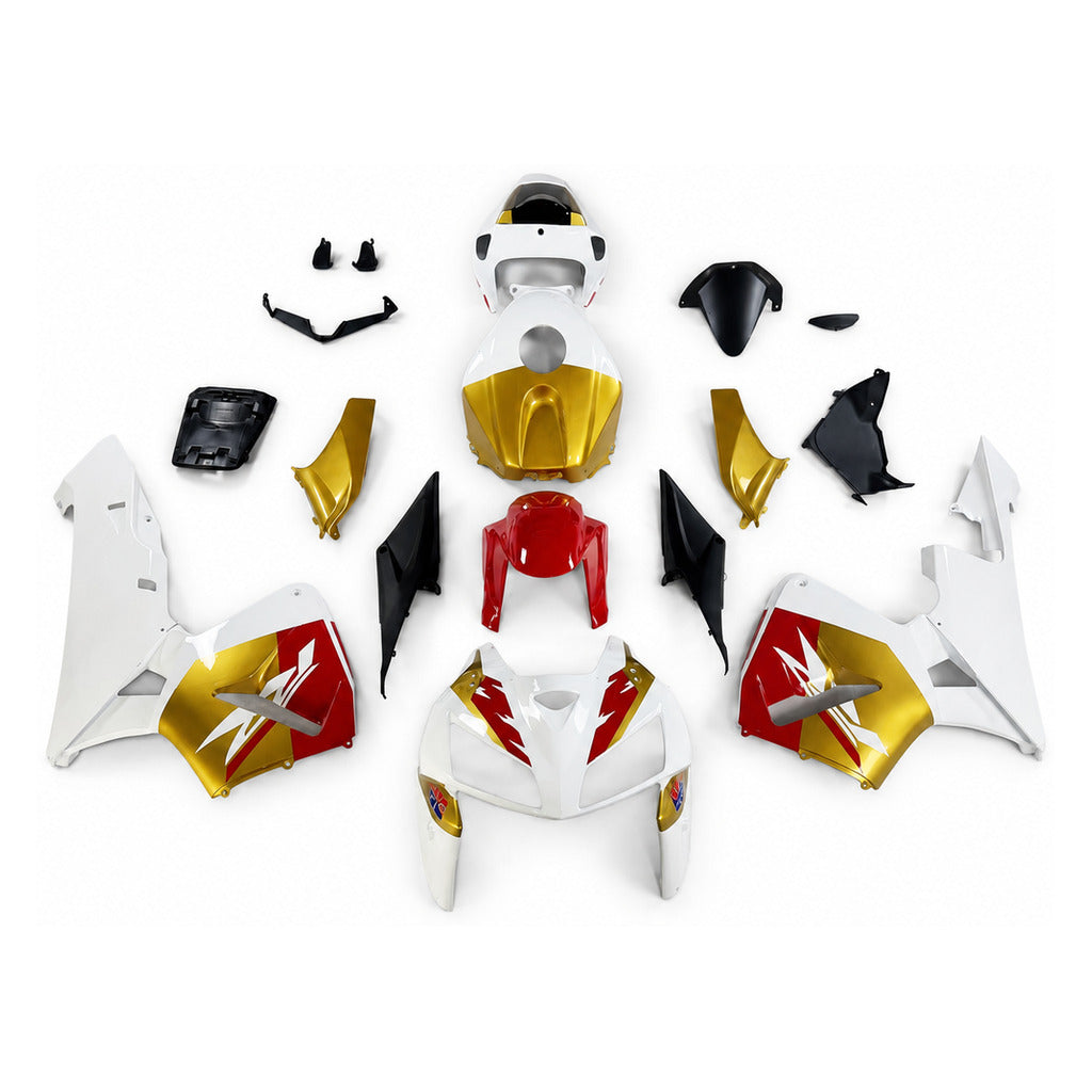 NT Fairing Fit for Honda 2005-2006 CBR600RR N151- Gold Red White | ABS Injection - 1