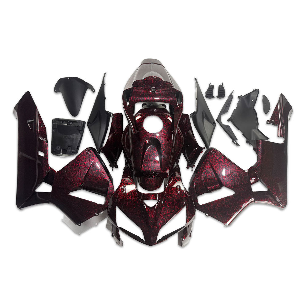 NT Fairing Fit for Honda 2005-2006 CBR600RR S05- Red Forged Carbon Fiber Look | ABS Injection
