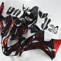 US STOCK NT Injection Red Flames ABS Kit Fairing Fit for Honda 2006-2007 CBR1000RR N020 Available in TX