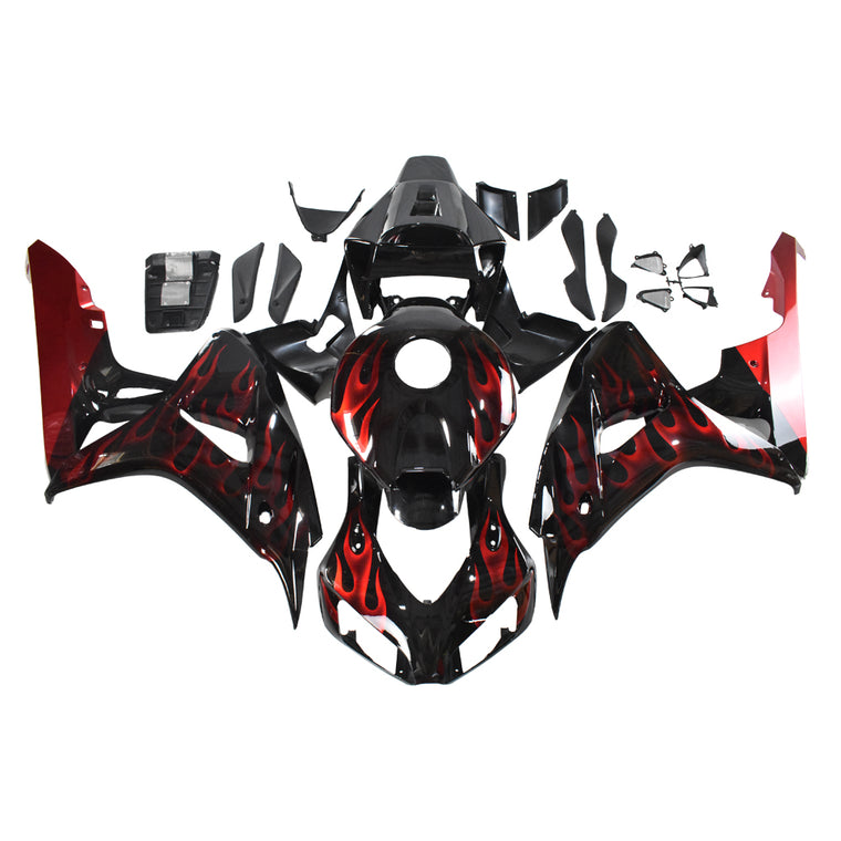 NT Fairing Fit for Honda 2006-2007 CBR1000RR N020- Red Flames | ABS Injection