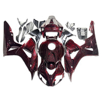 NT Injection Plastic Fairing Fit for Honda 2006-2007 CBR1000RR Red Forged Carbon Fiber Look S05