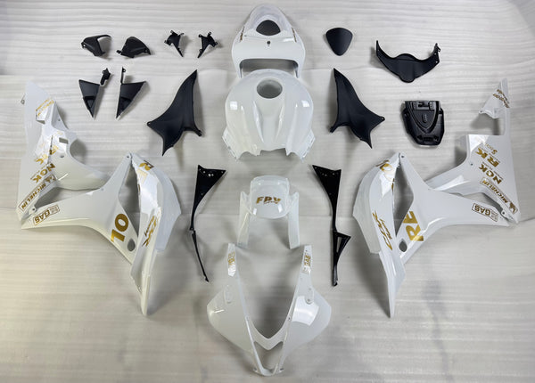 NT Aftermarket Injection ABS Plastic Fairing Fit for CBR600RR 2007-2008 White With Gold Repsol N0128