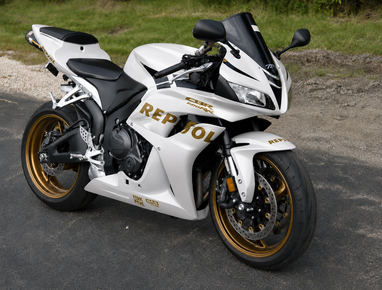 NT Fairing Fit for Honda 2007-2008 CBR600RR N0128- White With Gold Repsol | ABS Injection