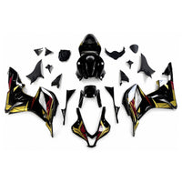 NT Aftermarket Injection ABS Plastic Fairing Fit for CBR600RR 2007-2008 Black Gold Red N129
