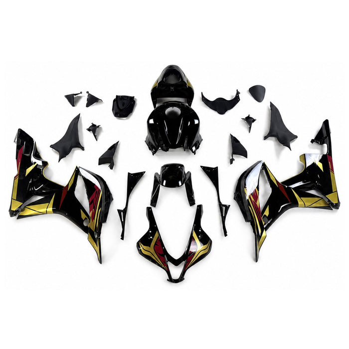 NT Aftermarket Injection ABS Plastic Fairing Fit for CBR600RR 2007-2008 Black Gold Red N129