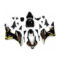 NT Aftermarket Injection ABS Plastic Fairing Fit for CBR600RR 2007-2008 Black Gold Red N129