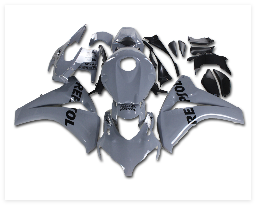 NT Fairing Fit for Honda 2008-2011 CBR1000RR N044- Gray Black | ABS Injection, US Stock