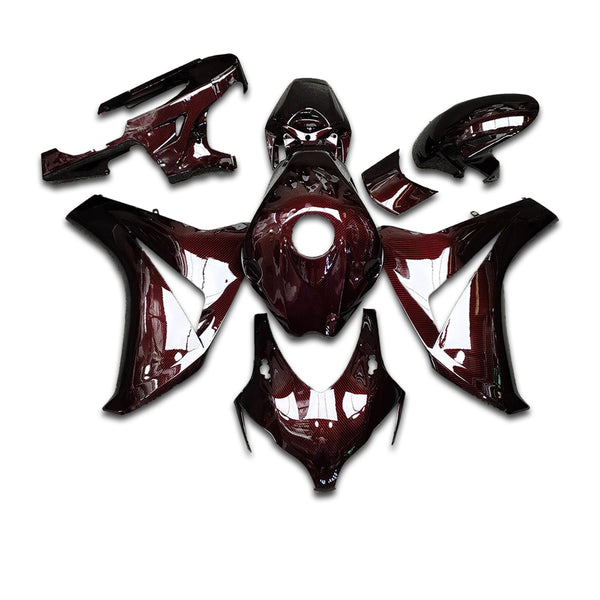 NT Injection Plastic Fairing Fit for Honda 2008-2011 CBR1000RR Red Carbon Fiber Look S03