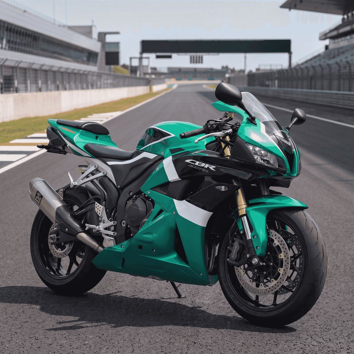 US STOCK NT Aftermarket Injection ABS Plastic Fairing Fit for CBR600RR 2009-2012 Green Black White N083 Available in CA