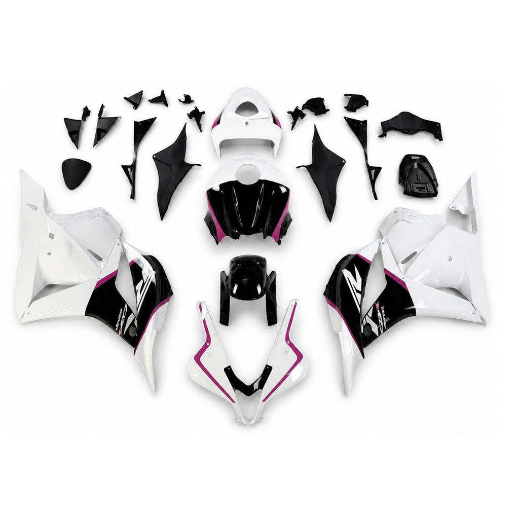 NT Fairing Fit for Honda 2009-2012 CBR600RR N098- White Black Pink | ABS Injection - 1