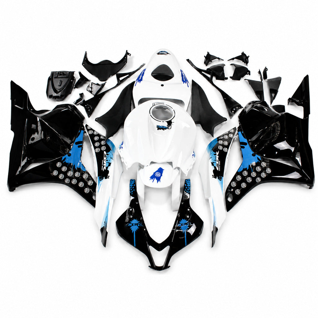 NT Fairing Fit for Honda 2009-2012 CBR600RR N011- Black White Blue | ABS Injection