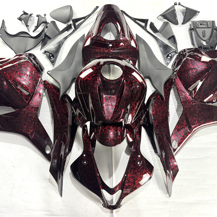 US STOCK NT Aftermarket Injection ABS Plastic Fairing Fit for CBR600RR 2009-2012 Red Forged Carbon Fiber Look S05 Available in CA