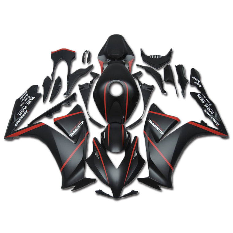 US STOCK NT Aftermarket Injection ABS Plastic Fairing Fit for CBR1000RR 2012-2016 Matte Black Red N001 Available in CA