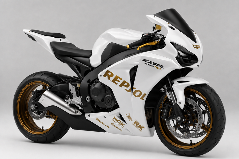 NT Fairing Fit for Honda 2012-2016 CBR1000RR N094- White With Gold Repsol Decal | ABS Injection