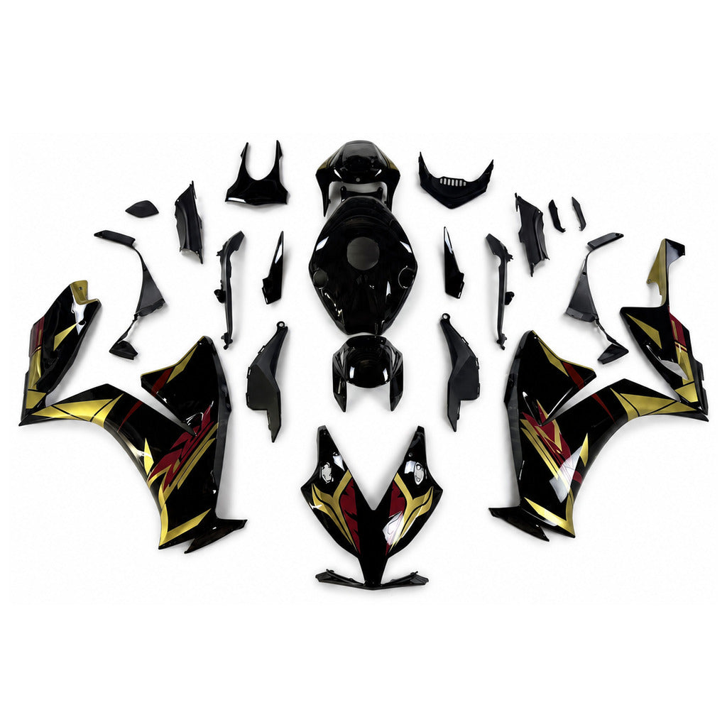 US STOCK NT Aftermarket Injection ABS Plastic Fairing Fit for CBR1000RR 2012-2016 Golden Black N095 Available in CA