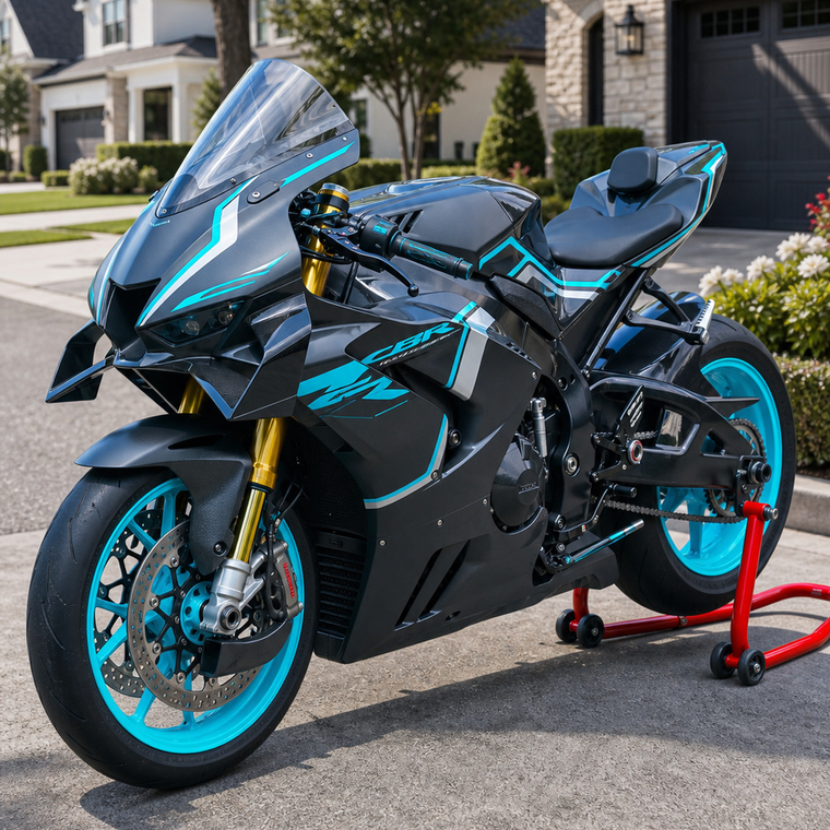 NT Fairing Fit for Honda 2013-2026 CBR600RR N067- Black Gray Turquoise | ABS Injection, US Stock