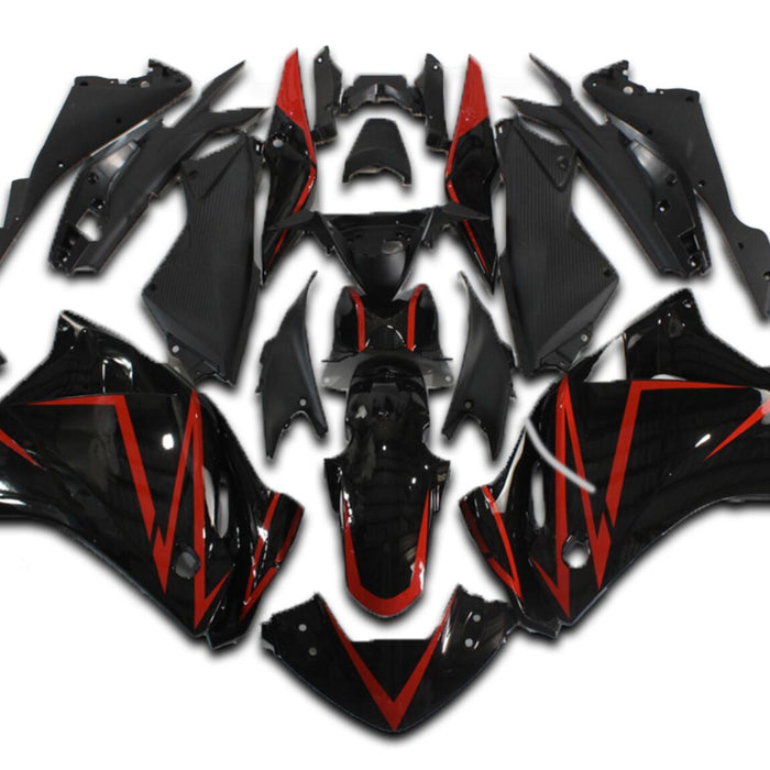 US STOCK NT Aftermarket Injection ABS Plastic Fairing Kit Fit for Honda CBR250R 2011-2014 Black Red N006