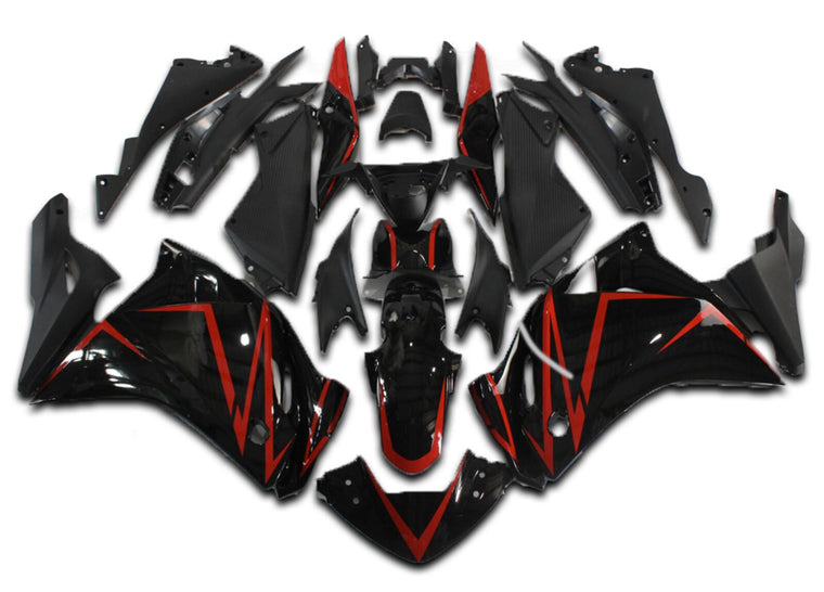 NT Fairing Fit for Honda 2011-2014 CBR250R N006- Black Red | ABS Injection