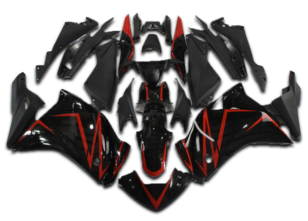 US STOCK NT Aftermarket Injection ABS Plastic Fairing Kit Fit for Honda CBR250R 2011-2014 Black Red N006