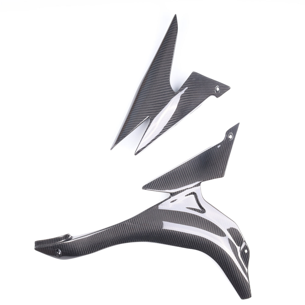 NT FAIRING Real 3K Carbon Fiber Side Panel Lower for Kawasaki Ninja 2007 2008 ZX6R ZX-6R 636, Glossy 2x2 Twill Weave