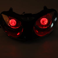 Front Motorcycle HALO Headlight Headlamp Fit Red Angel Eye  2000-2002 ZX6R ZX636 2000-2003 ZX9R