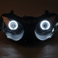 Front Motorcycle HALO Headlight Headlamp Fit Red Angel Eye  2000-2002 ZX6R ZX636 2000-2003 ZX9R