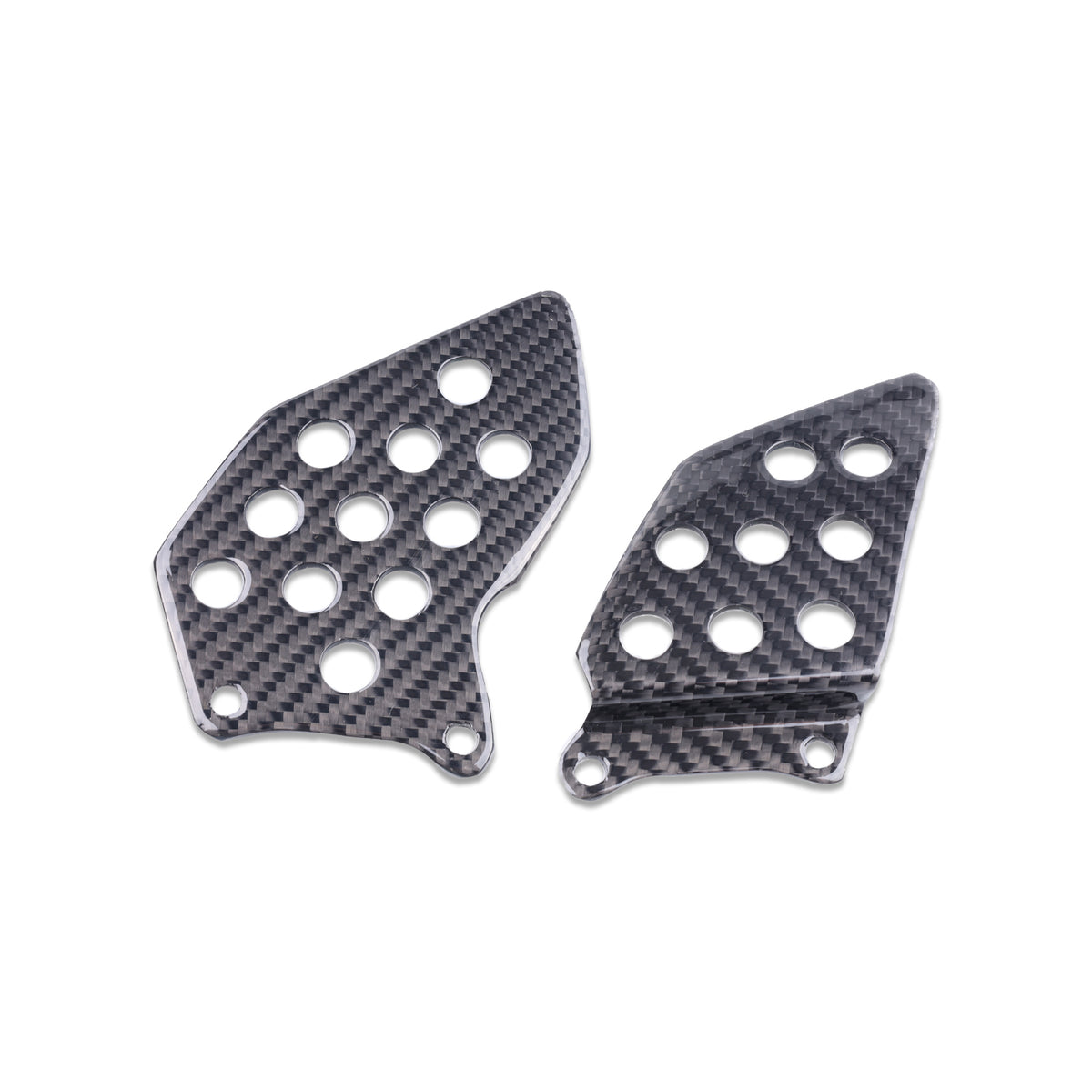 NT FAIRING Real 3K Carbon Fiber Heel Plates Guard for Honda 2003-2026 CBR600RR CBR 600RR, Glossy 2x2 Twill Weave