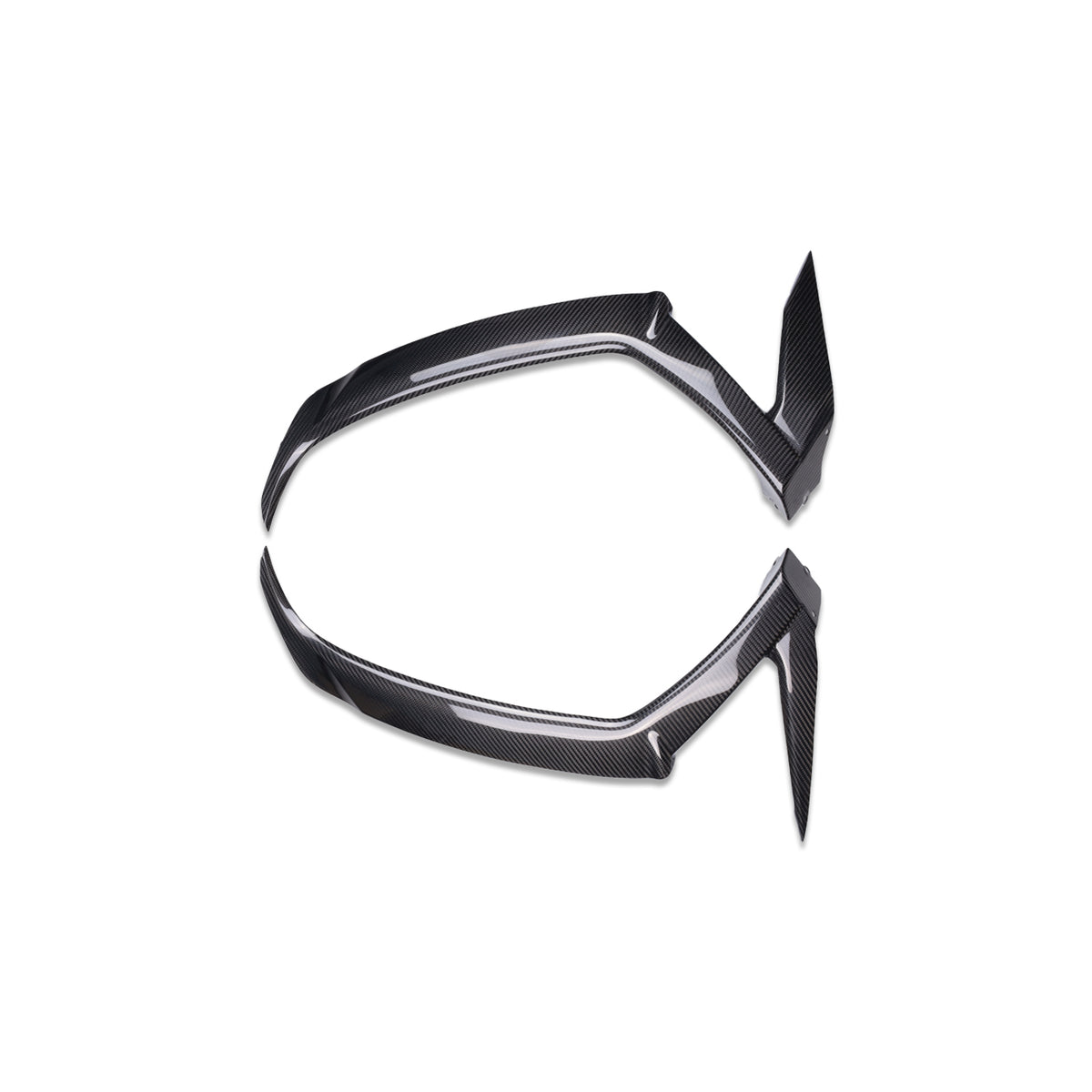 NT FAIRING Real 3K Carbon Fiber Side Radiator Panels Fairing for Kawasaki Ninja 2011-2015 ZX10R ZX-10R, Glossy 2x2 Twill Weave