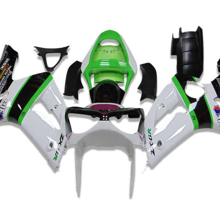 NT Aftermarket Injection ABS Plastic Fairing Fit for  ZX6R 636 2003-2004 Green White Black N040