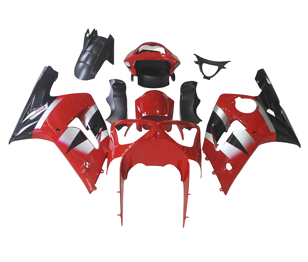 NT Fairing Fit for Kawasaki 2003-2004 ZX-6R N045- Red Black | ABS Injection, US Stock
