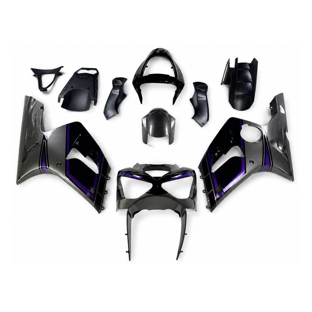 NT Fairing Fit for Kawasaki 2003-2004 ZX-6R N050- Blue Purple Black | ABS Injection - 1