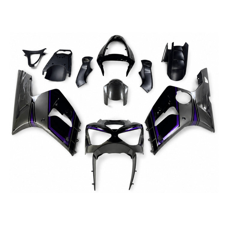 NT Fairing Fit for Kawasaki 2003-2004 ZX-6R N050- Blue Purple Black | ABS Injection