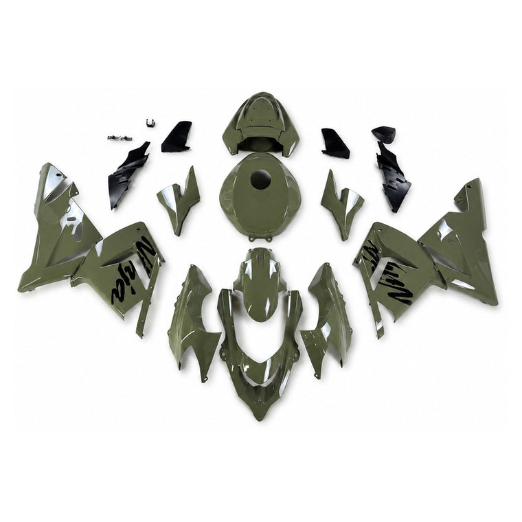 NT Fairing Fit for Kawasaki 2004-2005 ZX-10R N081- Olive Green Black | ABS Injection