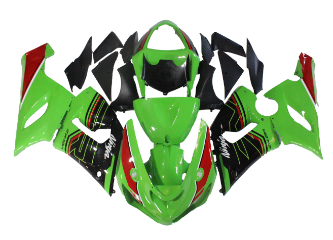 NT Fairing Fit for Kawasaki 2005-2006 ZX-6R N061- Green Black | ABS Injection