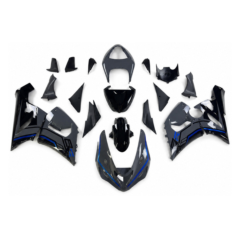 US STOCK NT Aftermarket Injection ABS Plastic Fairing Fit for ZX6R 636 2005-2006 Gray Blue N073 Available in CA