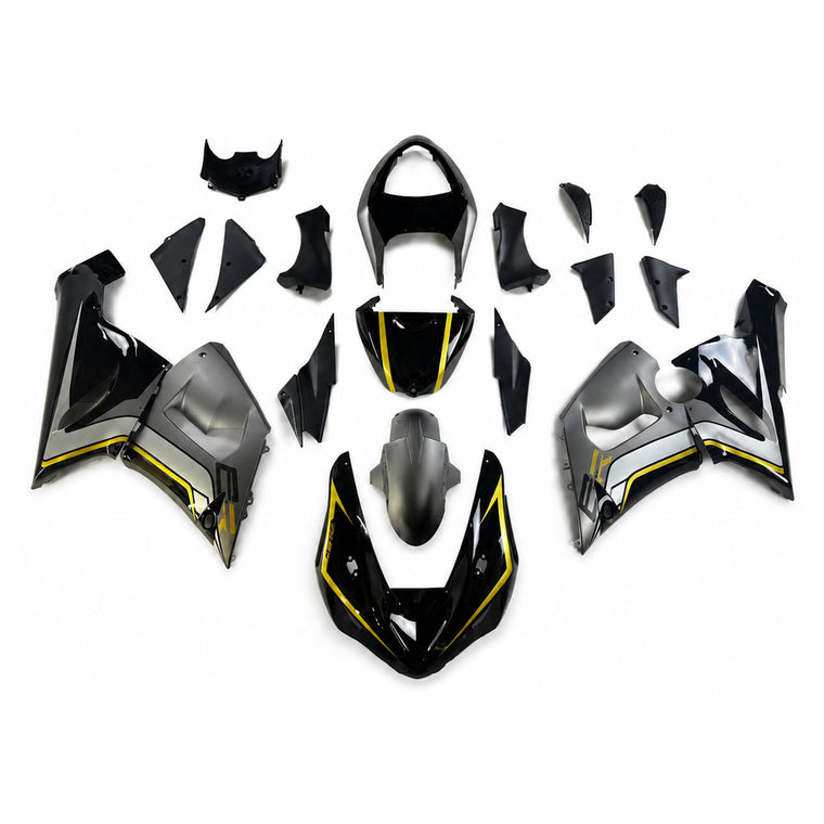 NT Fairing Fit for Kawasaki 2005-2006 ZX-6R N074- Gold Blue Black | ABS Injection