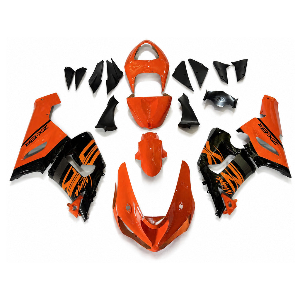 NT Fairing Fit for Kawasaki 2005-2006 ZX-6R N083- Gold Red Black | ABS Injection - 1