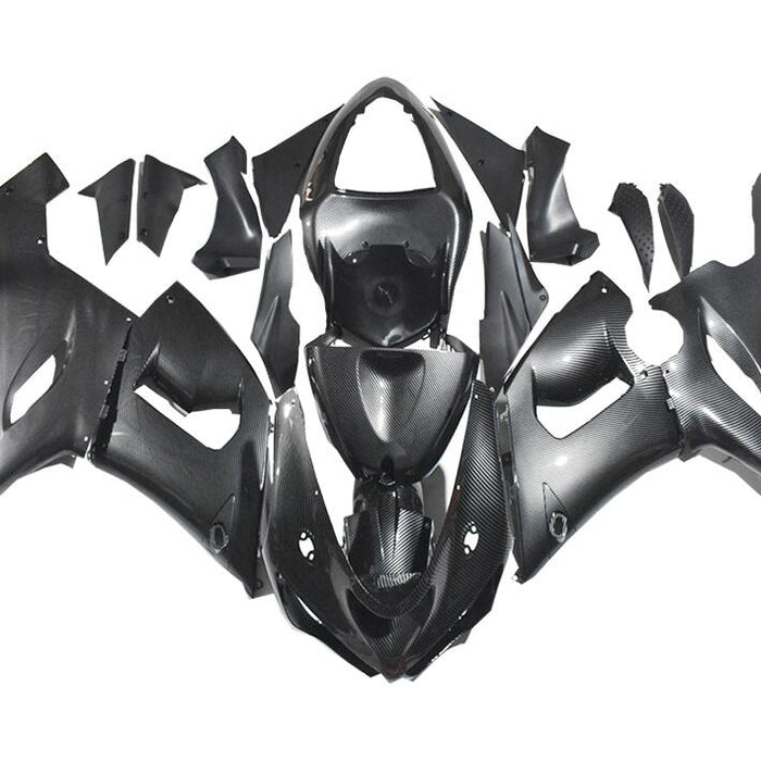 NT Injection Plastic Fairing Fit for 2005 2006 ZX6R 636 Carbon Fiber Look S01